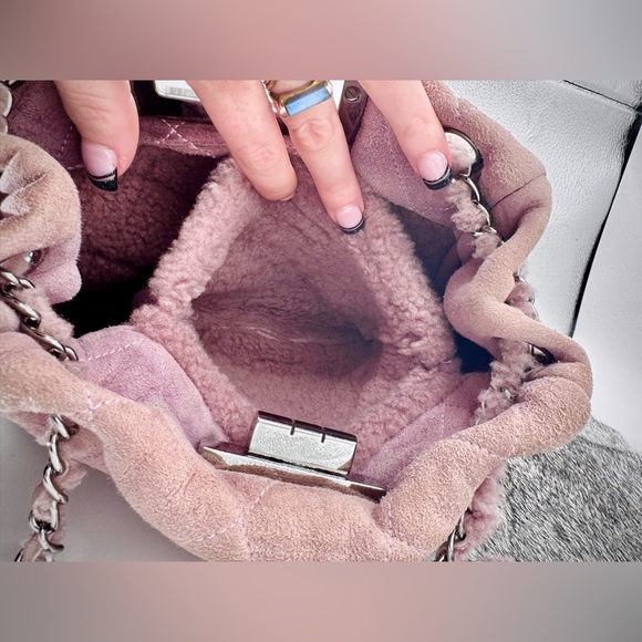 CHANEL Shearling Quilted Mademoiselle Tote - Picture 9 of 15